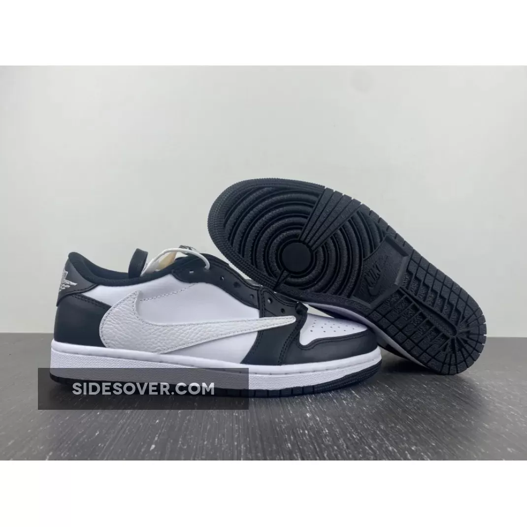 Travis Scott x Air Jordan 1 Low Black White travis scott black and white