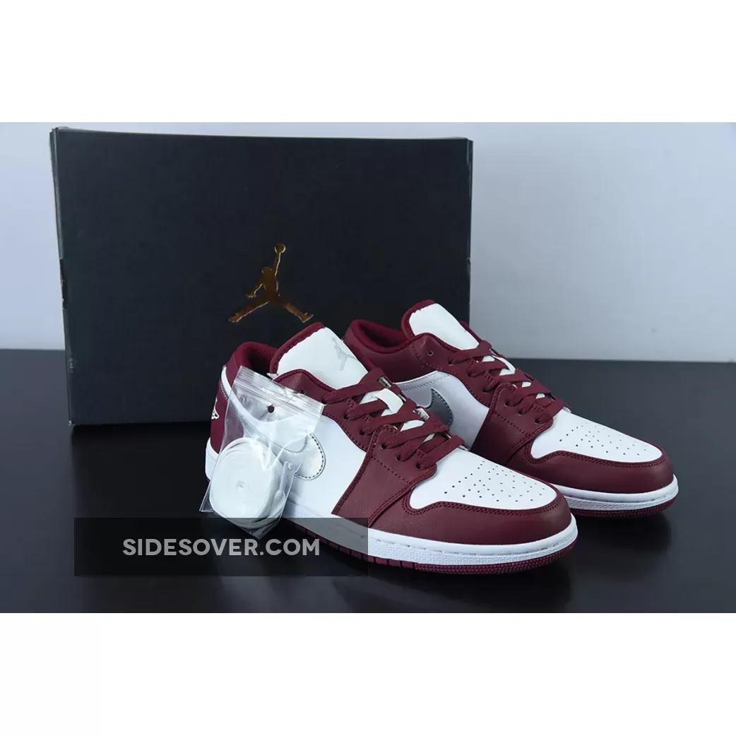 Air Jordan 1 Low White Bordeaux 553558-615 / jordan 1 bordeaux fit