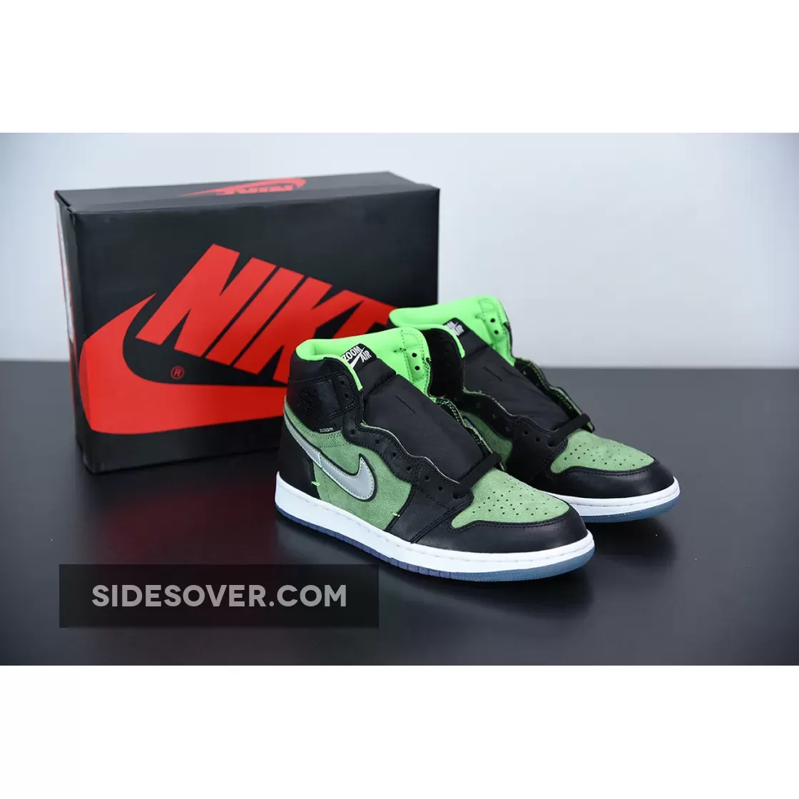 Air Jordan 1 High Zoom Black/Tomatillo-Rage Green CK6637-002 Online Sale