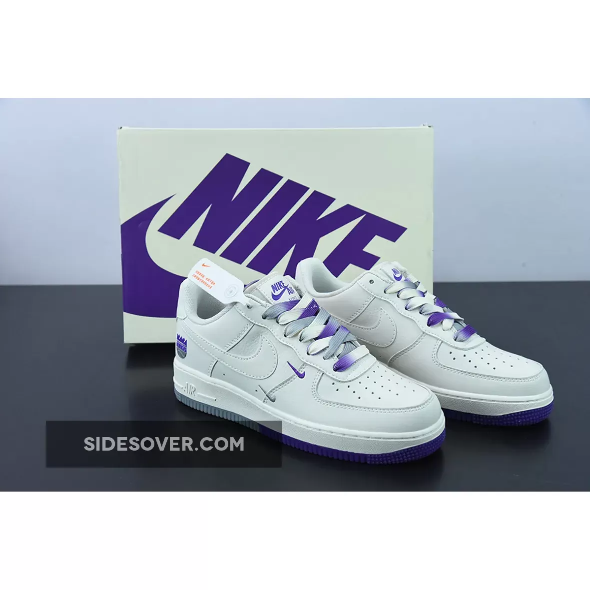 Custom Nike Air Force 1 'Kings' White Purple 1675864761 Restock