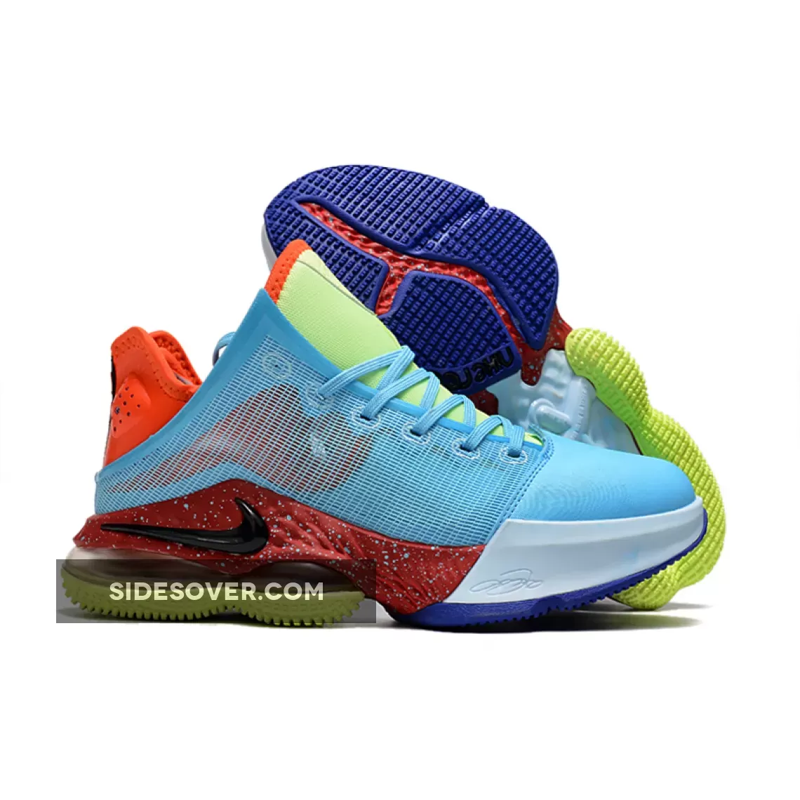 Nike LeBron 19 Low Blue Chill/Black-Light Crimson DO9829-400 / lebron 19 low blue chill