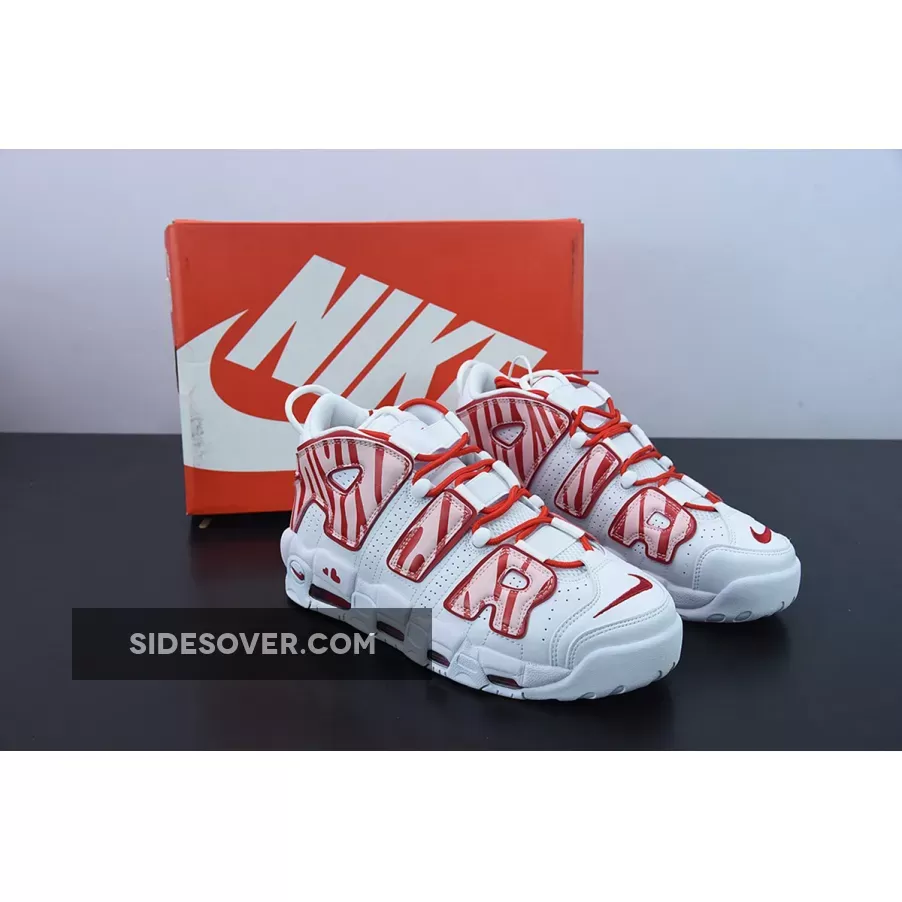 Nike Air More Uptempo White Red #custom uptempos