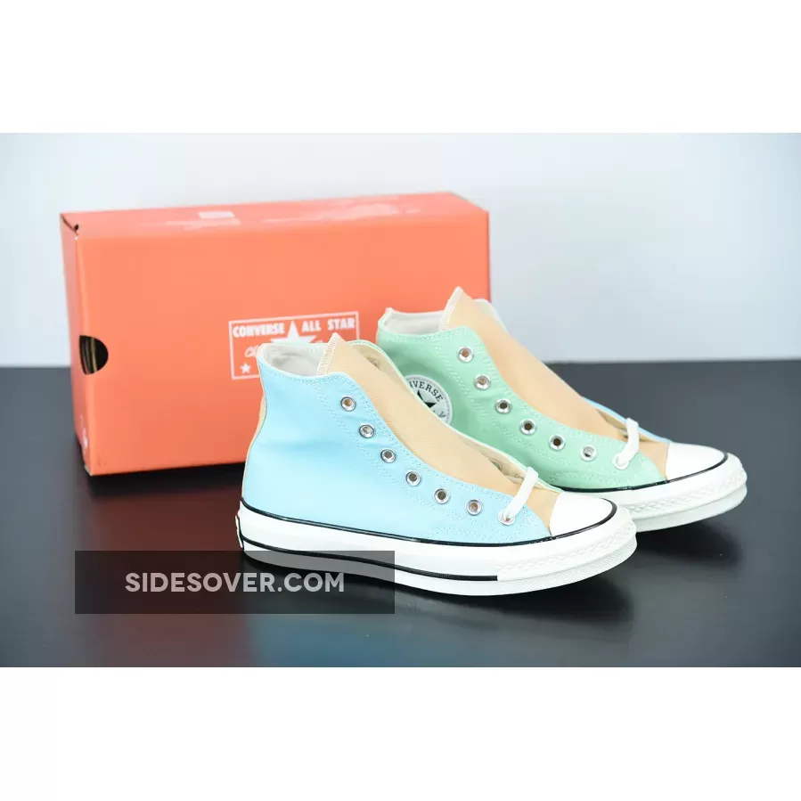 Converse Tri-Panel Chuck 70 High Top Enamel Mint/Cyan Tint / cyan converse