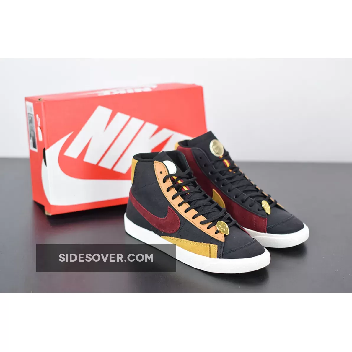 Nike Blazer Mid "Dorothy Gaters" Black/Team Red-University Gold-Flax