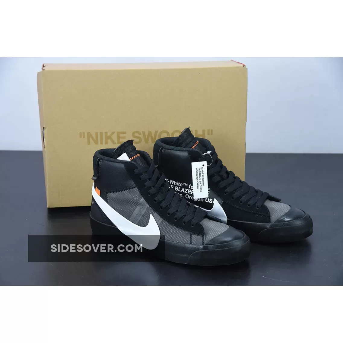 Off-White X Nike Blazer Mid Grim Reapers Black/Cone-White AA3832-001 Discount