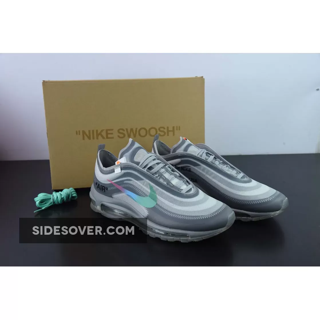 Off-White X Nike Air Max 97 White/Cone-Ice Blue AJ4585-200 Restock