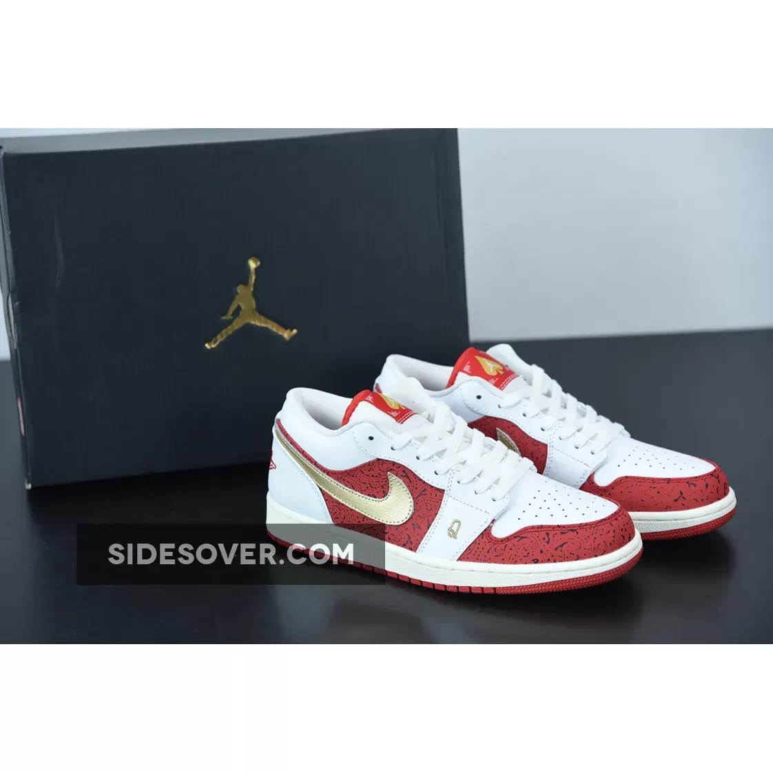 Air Jordan 1 Low 'Spades' White/Metallic Gold DJ5185-100 New Releases