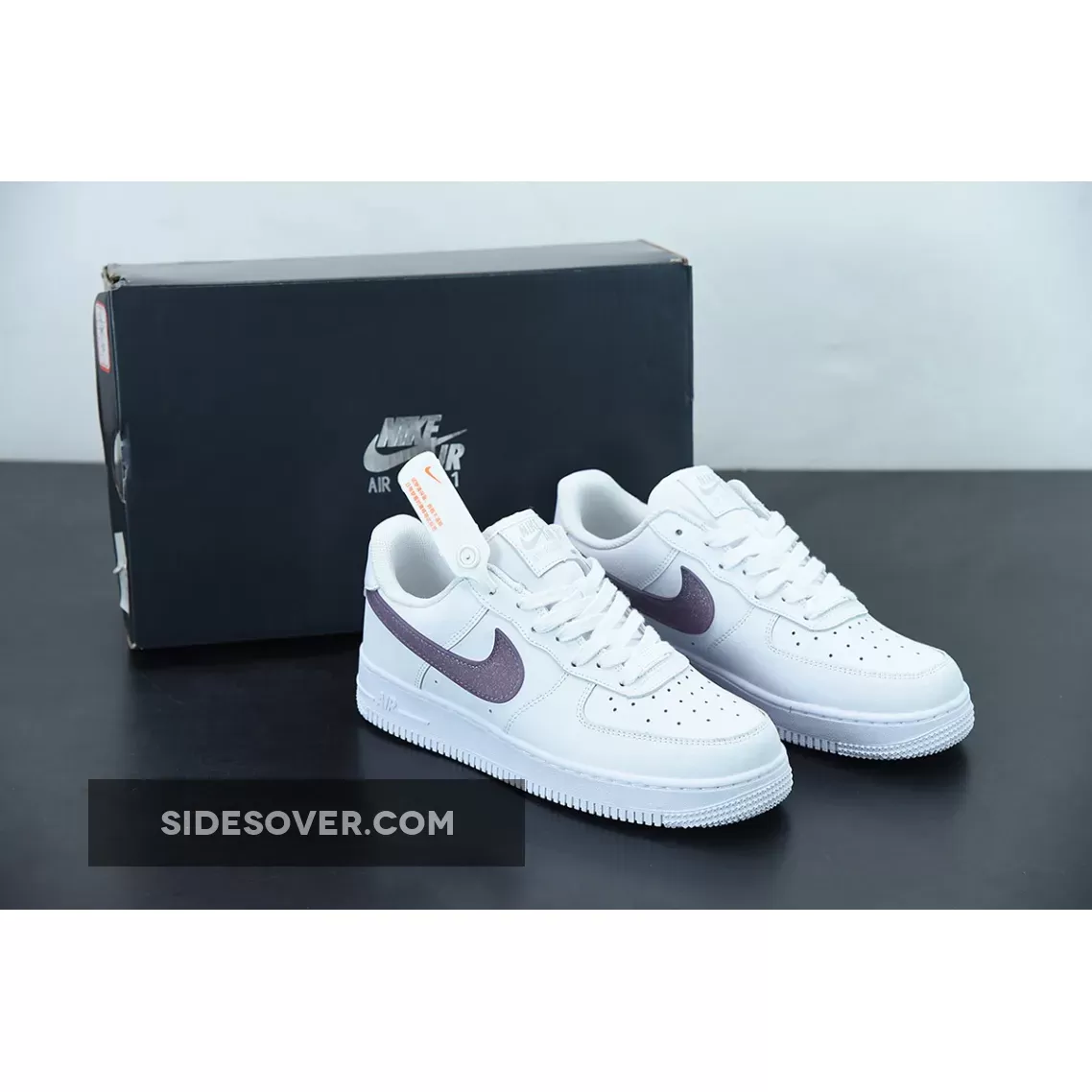 Nike Air Force 1 Low 'Glitter Swoosh' White Purple DH4407-102 / purple and white air force 1