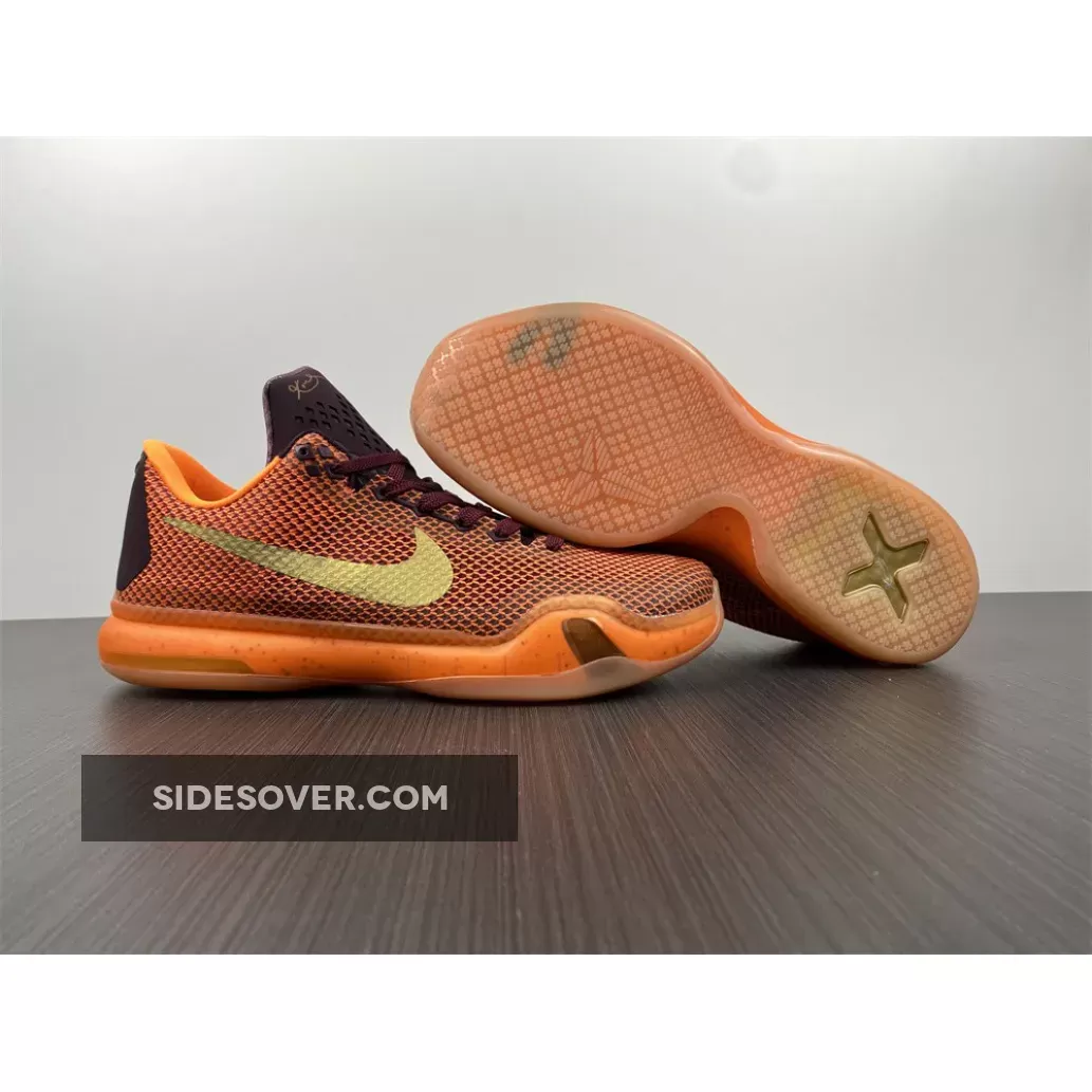 Nike Kobe 10 'Silk' Merlot/Metallic Gold-Villain Red-Total Orange kobe orange