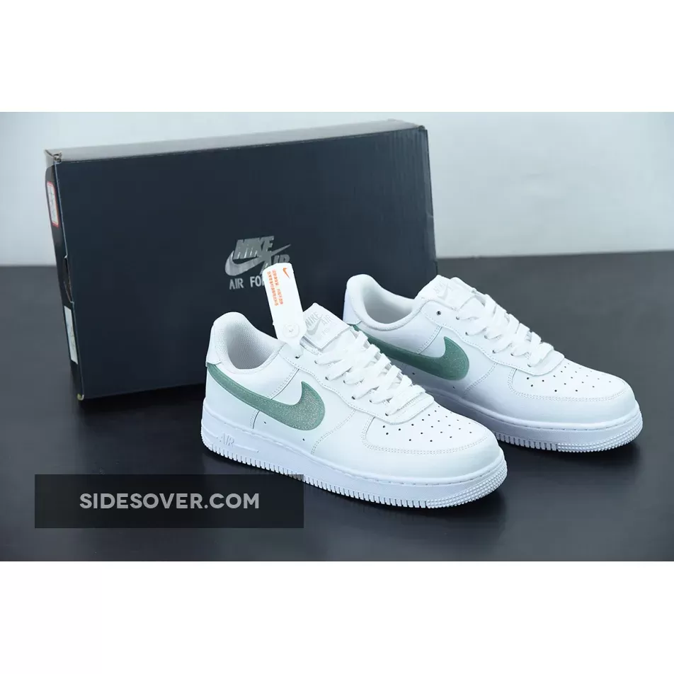 Nike Air Force 1 Low 'Glitter Swoosh' White Green DH4407-100 Online Sale