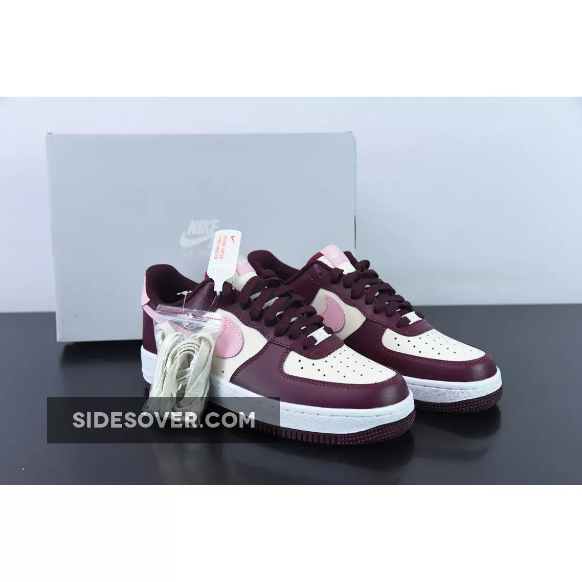 Nike Air Force 1 Low Valentine's Day Maroon FD9925-161 night maroon and medium soft pink goat