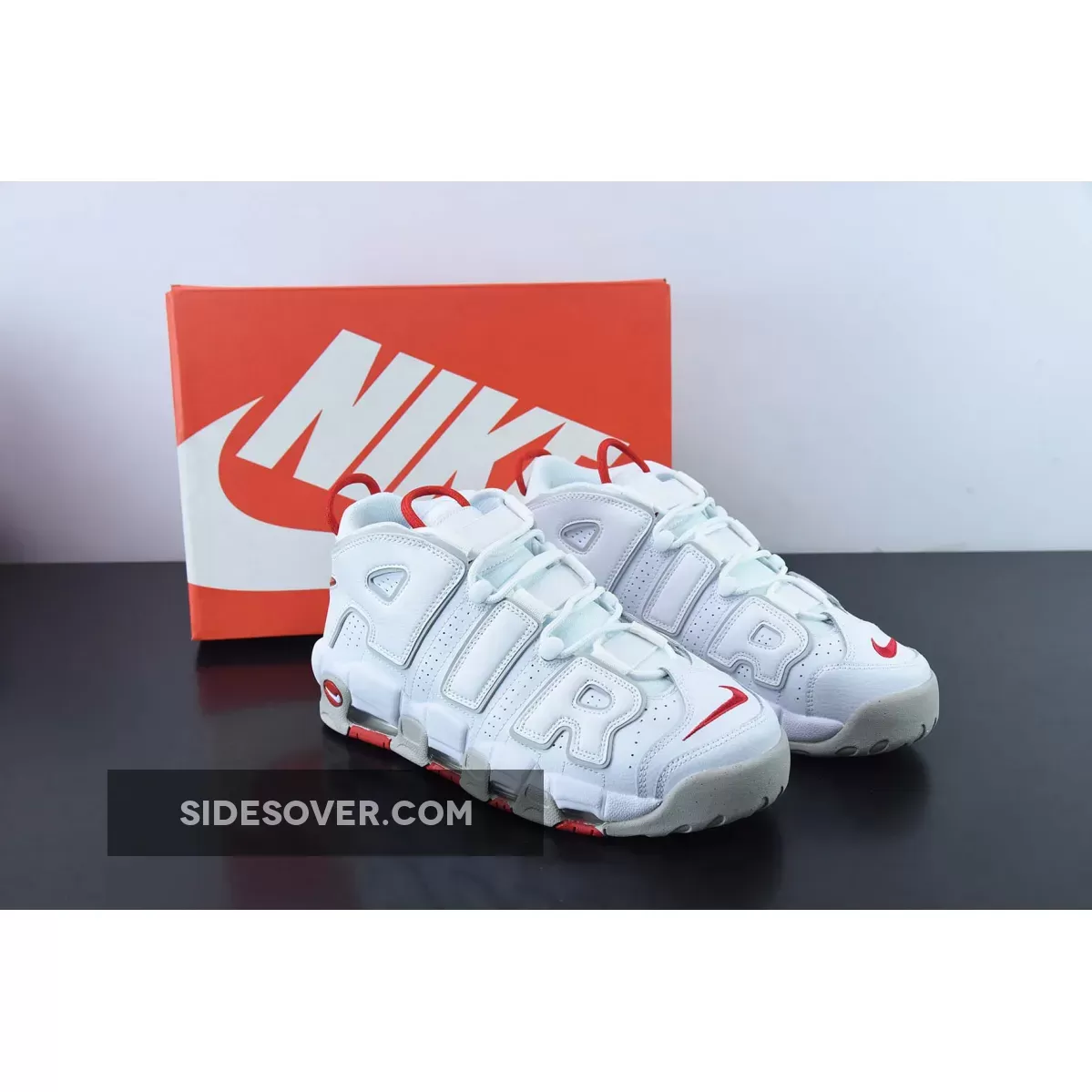 Nike Air More Uptempo White Grey Red DX8965-100 Discount