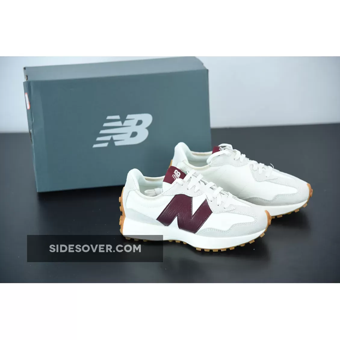 STAUD x New Balance 327 White Grey Brown / brown new balance 327