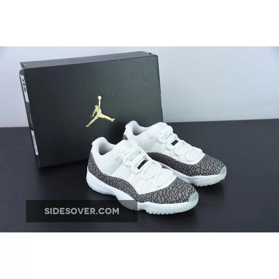 Black Jordan's Air Jordan 11 Low Cement Grey AV2187-140