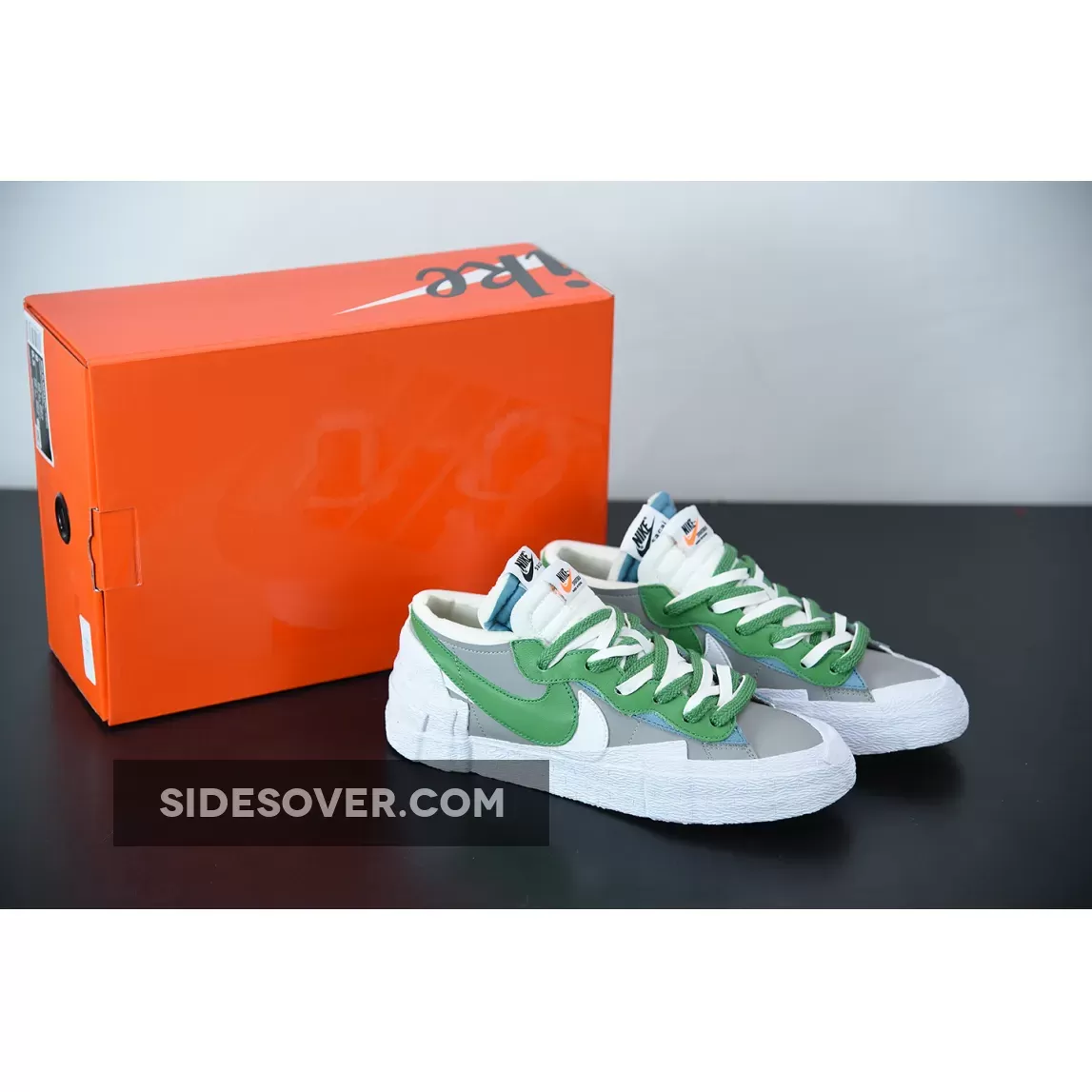 Sacai x Nike Blazer Low Medium Grey/Classic Green-White DD1877-001 - grey blazer low