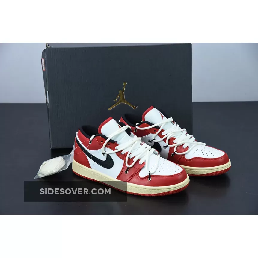 Custom Air Jordan 1 Low 'Chicago' Red White / air jordan 1 low chicago