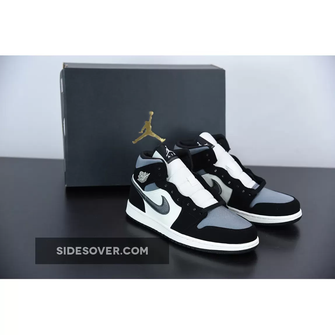 Air Jordan 1 Mid "Satin" White Black Grey 852542-011