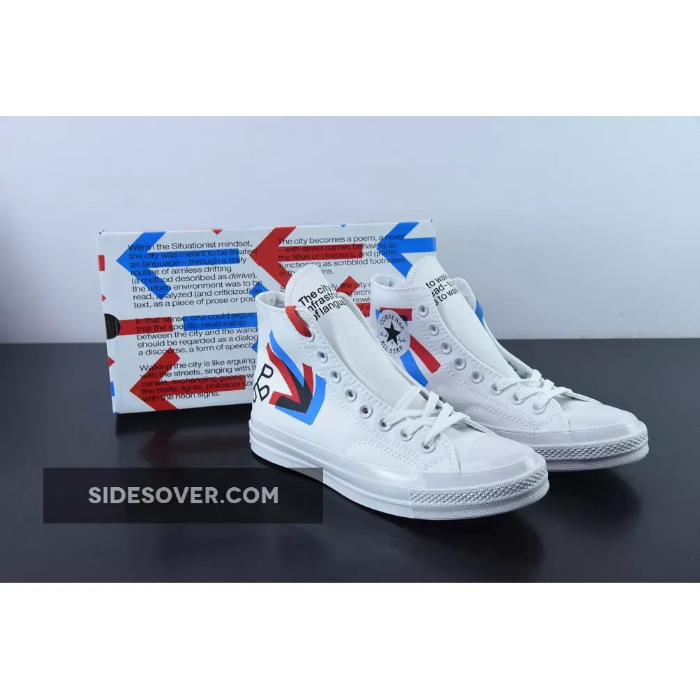 Patta x Experimental Jetset x Converse Chuck 70 White/Fiery Red/Diva Blue - red x chuck