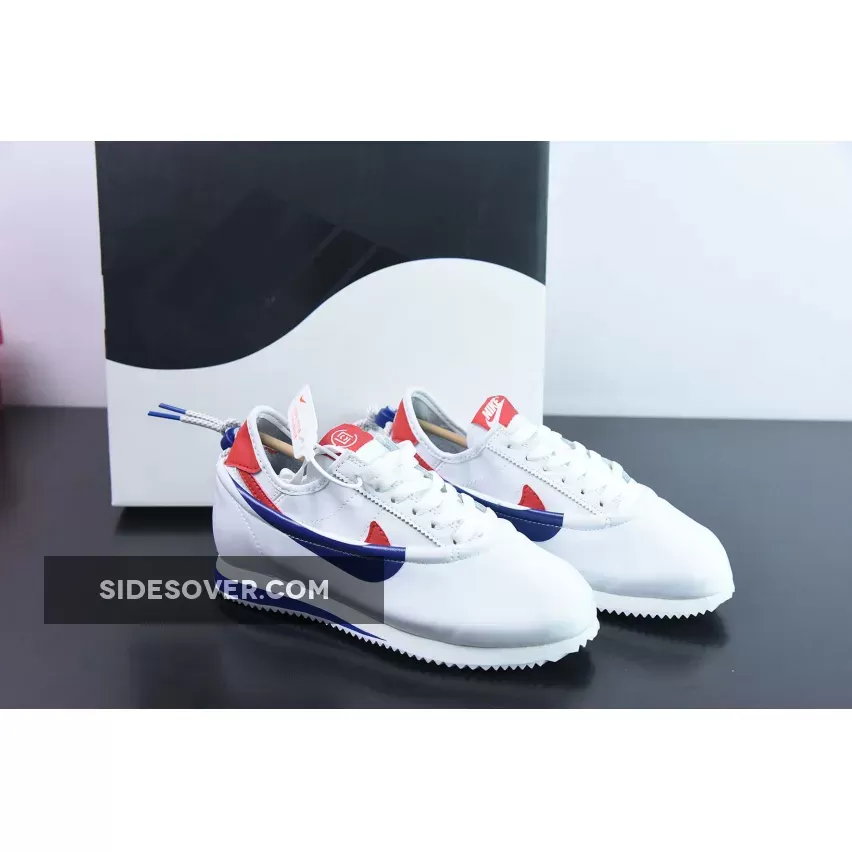 Clot Nike Cortez 'White/Royal/Red' DZ3239-100 - nike cortez goat