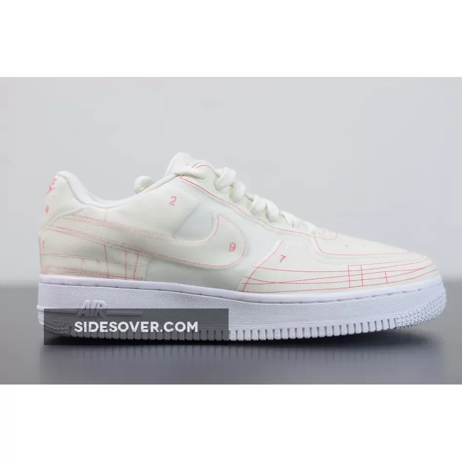 Nike Air Force 1 Low Summit White/University Red #air force 1 schematic