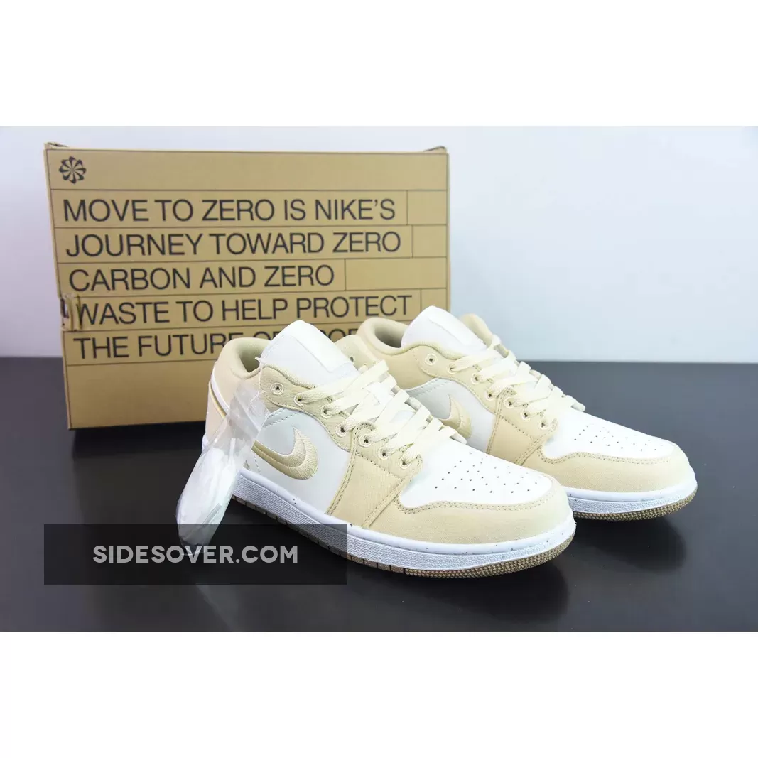 Online Sale Air Jordan 1 Low SE Canvas Tan Sail FN3722-701