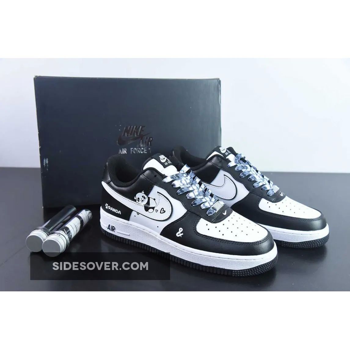 Custom BY You Nike Air Force 1 Low Panda Black White