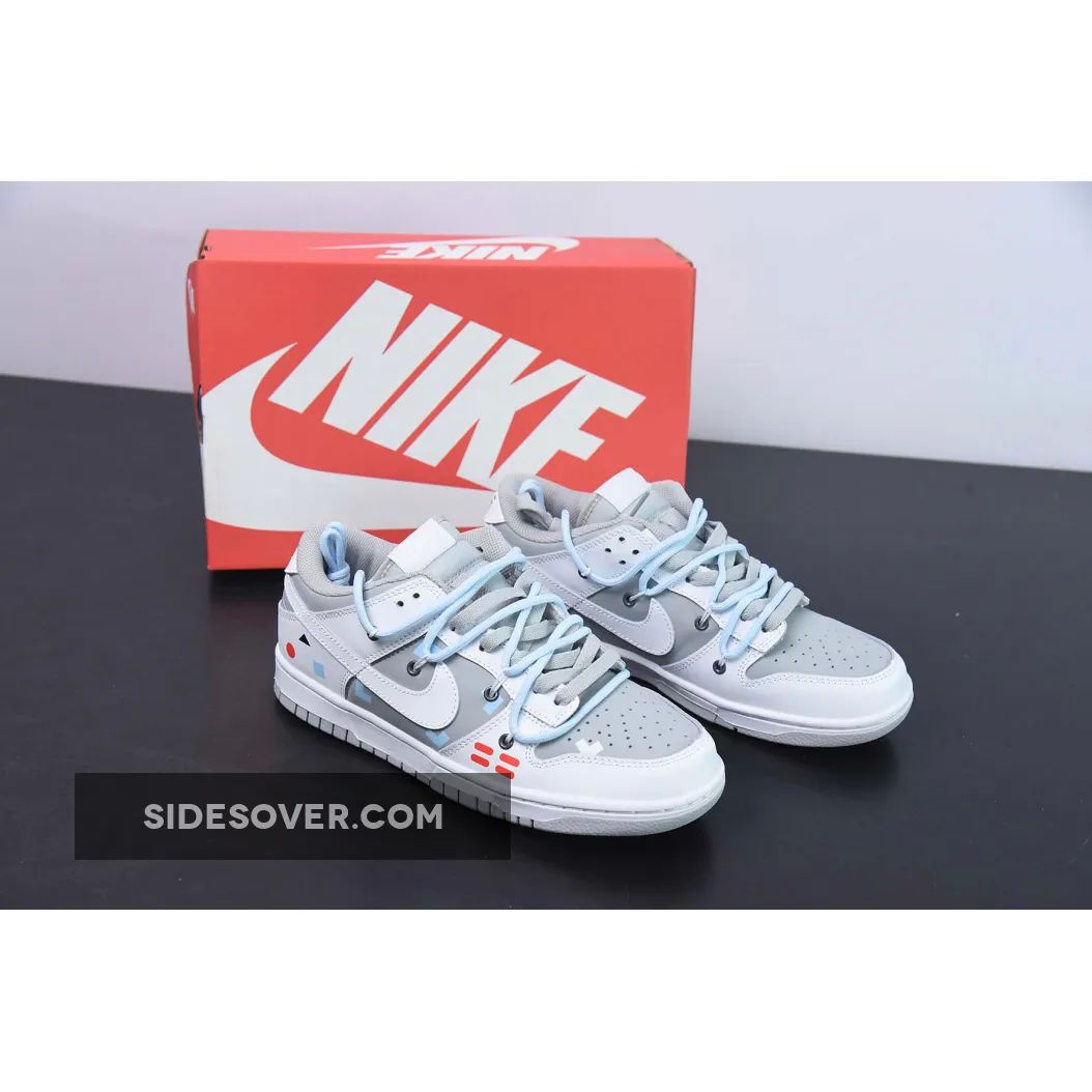 Custom Nike SB Dunk Low White Cool Grey